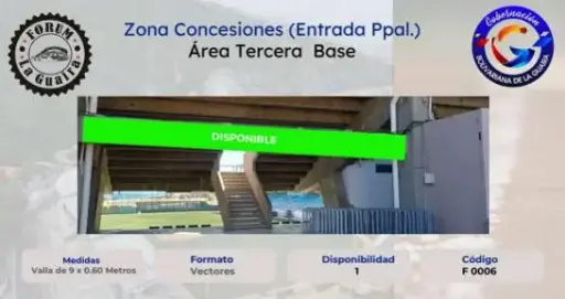 [F0006] Área tercera base rotulación vinil