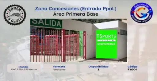 [F0004] Área primera base rotulación vinil